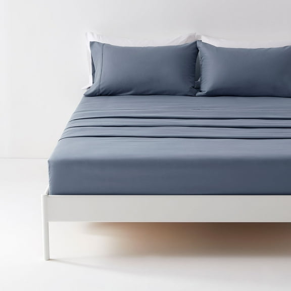 Sonive Bed Sheet Sets,Ultra Soft Breathable Luxury 4 Piece, (Flint Stone Blue, Queen)