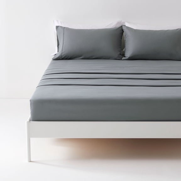 Sonive Bed Sheet Sets,Ultra Soft Breathable Luxury 4 Piece, (Grey, Queen)