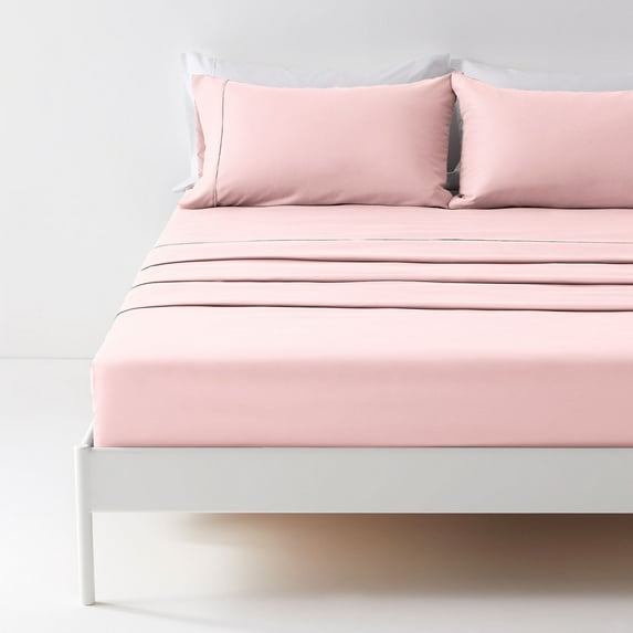 Sonive Bed Sheet Sets,Ultra Soft Breathable Luxury 4 Piece, (Rose pink, Full)