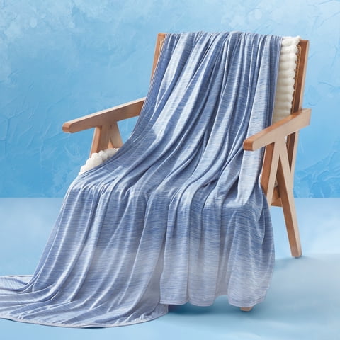 Sonive 90" × 90" Cooling Blanket for Hot Sleepers, Double-Sided Summer Blanket, Cool-Touch Fabric, Machine Washable (Queen, Blue)