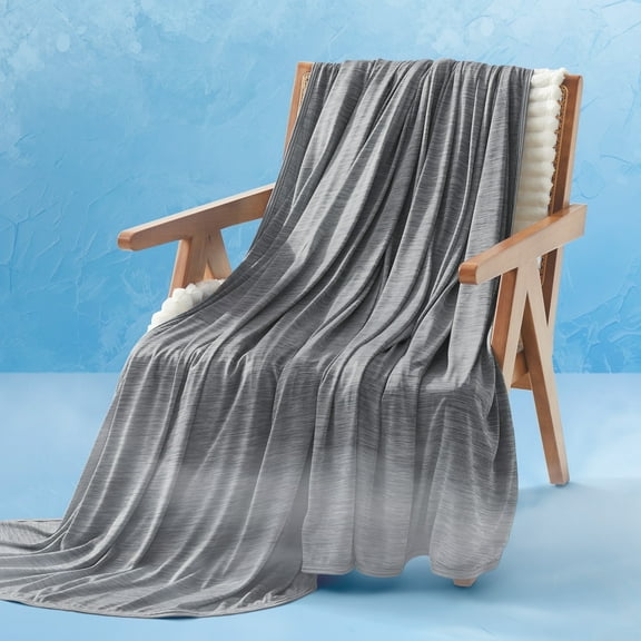 Sonive 50" × 70" Cooling Blanket for Hot Sleepers, Double-Sided Summer Blanket, Cool-Touch Fabric, Machine Washable (Throw, Dark Grey)