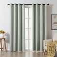 thumbnail image 1 of Sonive Blackout Curtains set of 2 Ultra Lightweight Grommet Top Living Room Bedroom Curtains, Green, 52"Wx84L"(2 Panels), 1 of 10