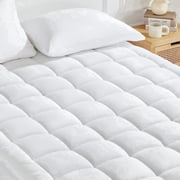 Sonive Quilted Mattress Pad California King, Thick Fluffy Soft Breathable Durable Cover Deep Pocket, White