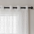 thumbnail image 1 of Sonive Sheer Curtains Valances Light Filtering Privacy for Living Room Grommet Top Washable White Translucent Drapes, 52"×84"(2 Panels), 1 of 7