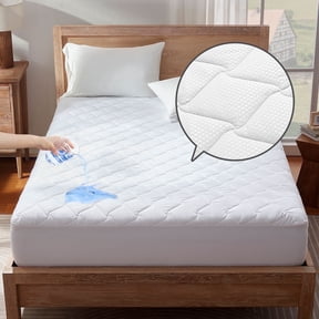 Sonive Waterproof Mattress Protector Twin with Deep Pocket, Quilted & Breathable, White