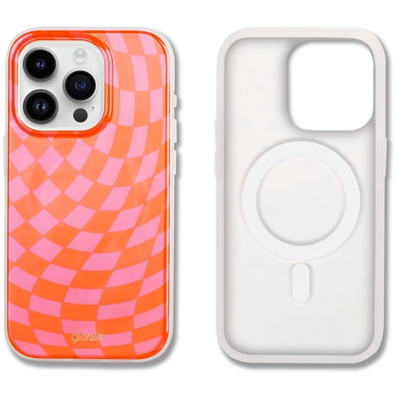 Sonix Case for iPhone 15 Pro Max | Compatible with MagSafe | 10ft Drop Tested | Checkered | Checkmate Pink