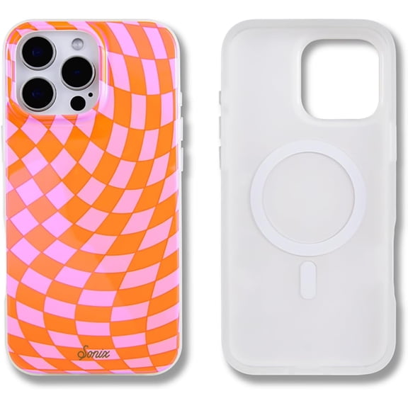 Sonix Case for iPhone 16 Pro Max | Compatible with MagSafe | 10ft Drop Tested | Checkmate Pink