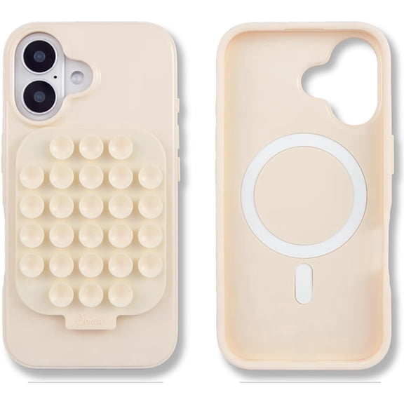 Sonix Case for iPhone 16 with Suction Mount | Compatible with MagSafe | 10ft Drop Tested | Linen