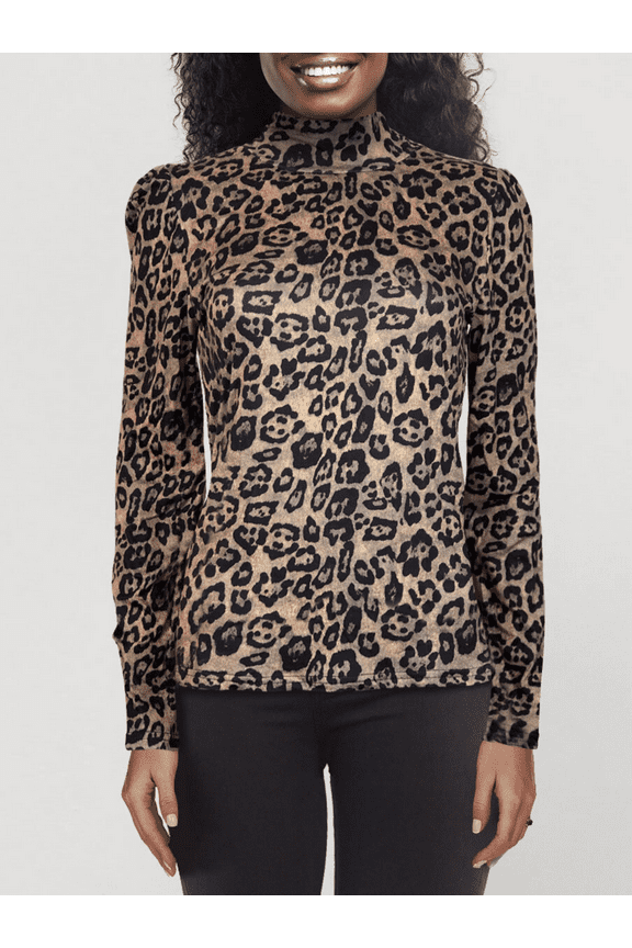 Women's Tiffany Leopard Turtleneck