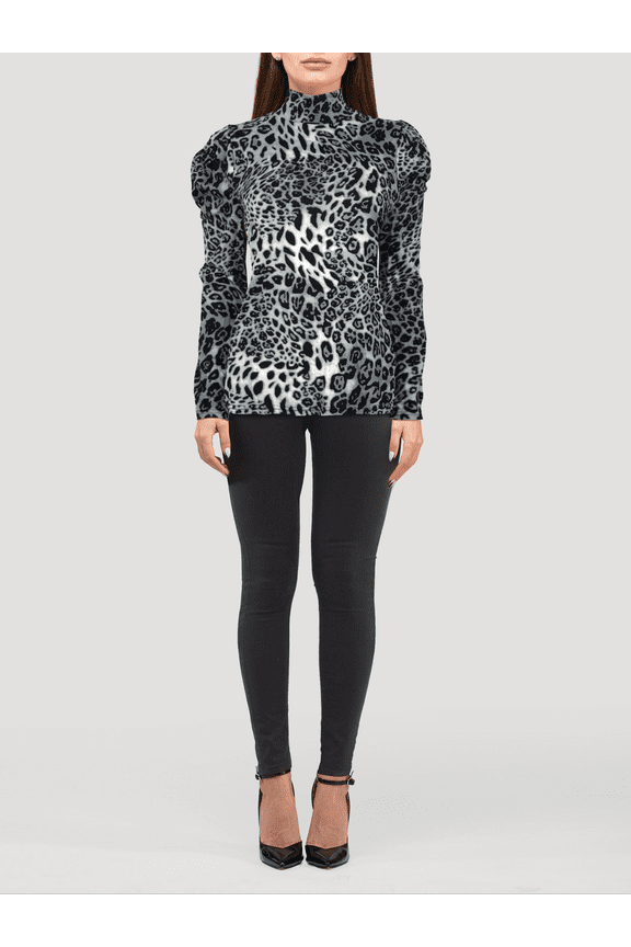 Women's Tiffany Leopard Turtleneck