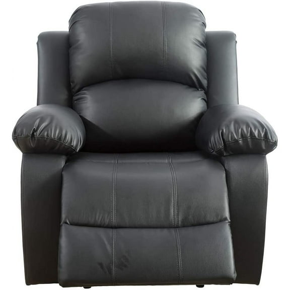 Sonja Living Room 18" Manual Rocker Recliner Black Chair
