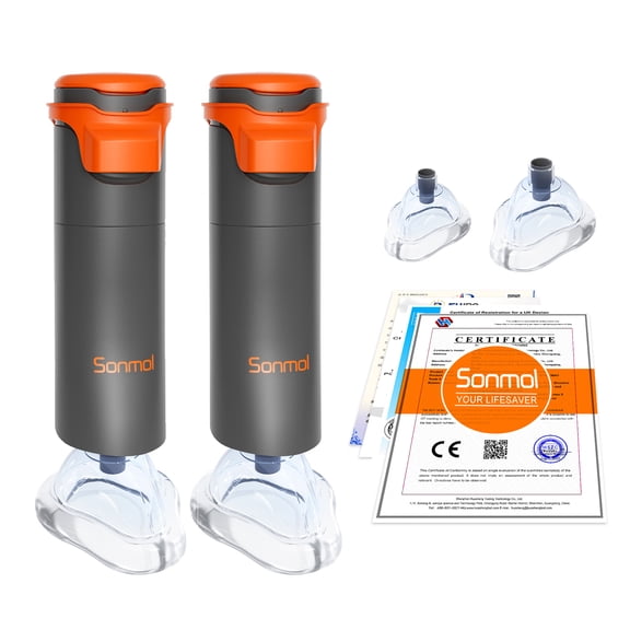 Sonmol 2 Piece Portable First Aid Kit Household Suction Assist Tool with 3 Masks