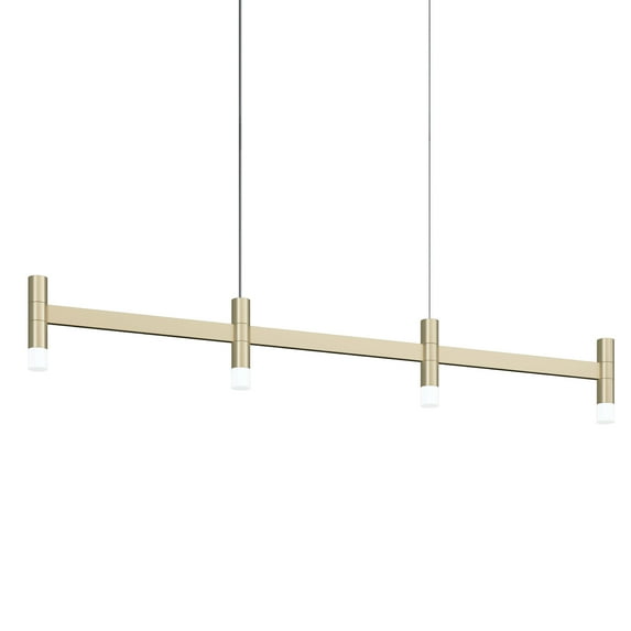 Sonneman 1784 Systema Staccato 4 Light 43" Wide Led Indoor Linear Pendant - Brass