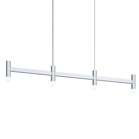 Sonneman 1784 Systema Staccato 4 Light 43" Wide Led Indoor Linear Pendant - Silver