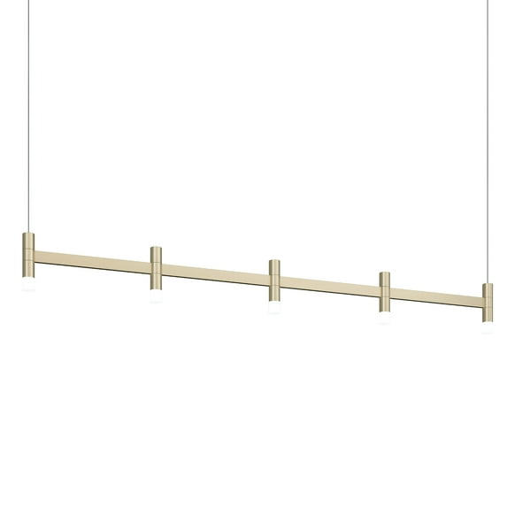 Sonneman 1785 Systema Staccato 5 Light 57" Wide Led Indoor Linear Pendant - Brass