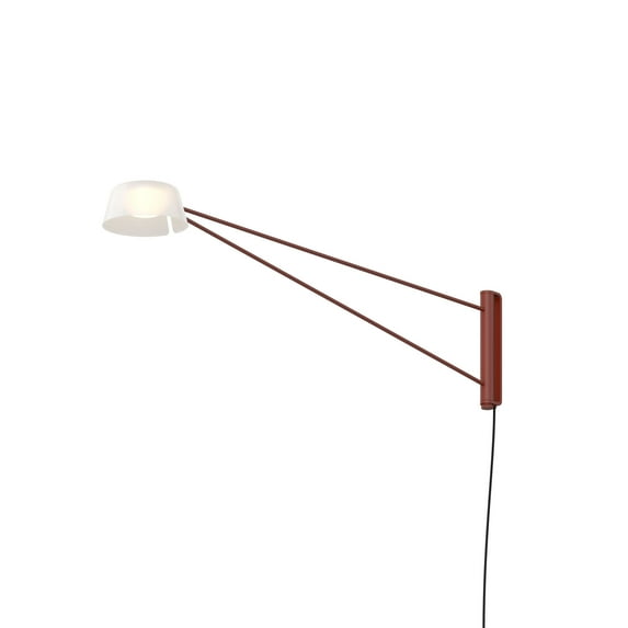 Sonneman 2031.73 Ray 9" Tall Led Long Wall Sconce - Oxide Red / Opal White
