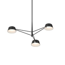 Sonneman 2033.25 Ray 36" Wide Led Round Chandelier - Black