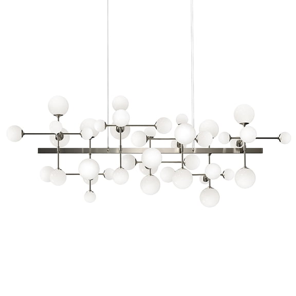 Sonneman 2066.13 Nebula 42 Light 69" Wide Led Abstract Chandelier - Nickel