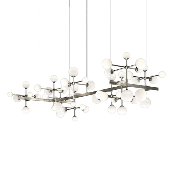 Sonneman 2067.13 Nebula 19 Light 96" Wide Led Abstract Chandelier - Nickel