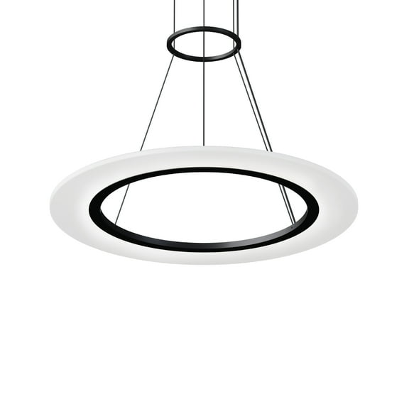 Sonneman 2071 Arctic Rings 24" Wide Led Suspension Pendant - Black