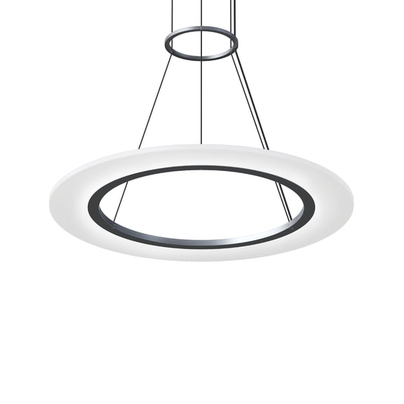 Sonneman 2071.16 Arctic Rings 24" Wide Led Suspension Pendant - Silver