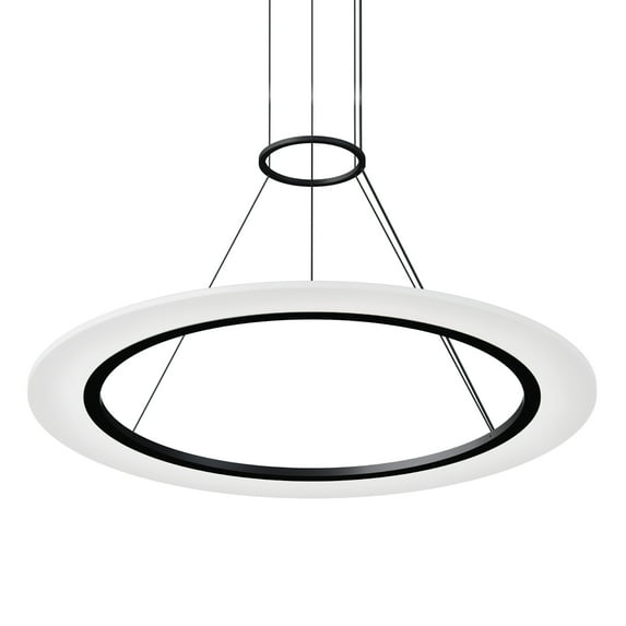 Sonneman 2072 Arctic Rings 31" Wide Led Suspension Pendant - Black