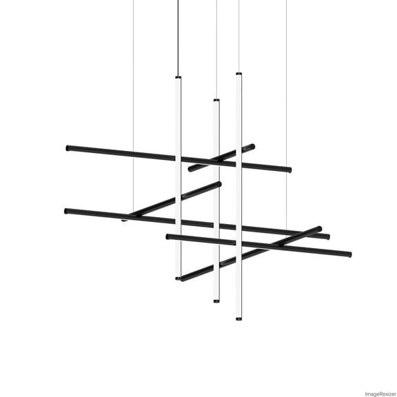 Sonneman 2106.25 Labyrinth 61" Wide Led Abstract Chandelier - Black