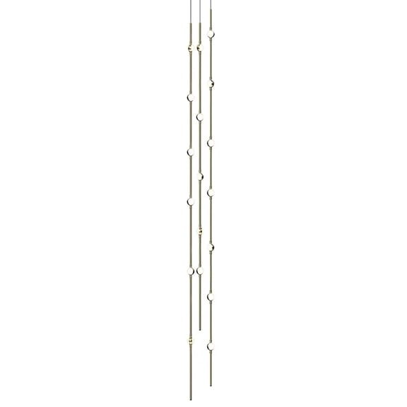 Sonneman 2161.38W-T-27-J20 Constellation 6" Wide Beaded Chandelier - Satin Brass / White