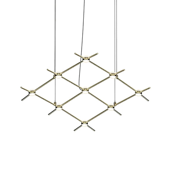Sonneman 21Q-Rw3312 Constellation Aquarius Minor 9 Light 67" Wide Led Chandelier - Brass