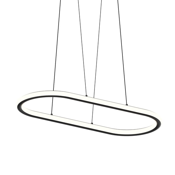 Sonneman 2241 Luna 2 Light 34" Wide Led Suspension Pendant - Black