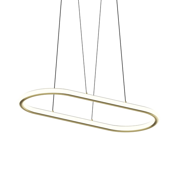 Sonneman 2241 Luna 2 Light 34" Wide Led Suspension Pendant - Brass