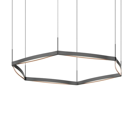 Sonneman 22Qrr01120pha Ola 54" Wide Led Pendant - Black