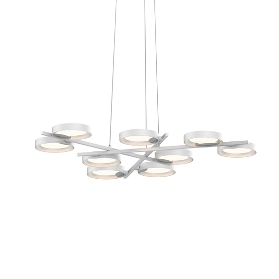 Sonneman 2656.03W Light Guide Ring 9 Light 48-1/4" Wide Full Sized Pendant - White