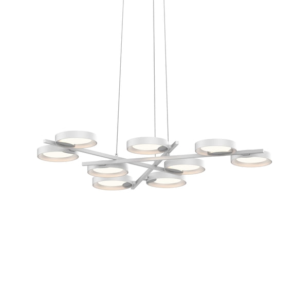 Sonneman 2656 Light Guide Ring 9 Light 48-1/4" Wide Full Sized Pendant - White