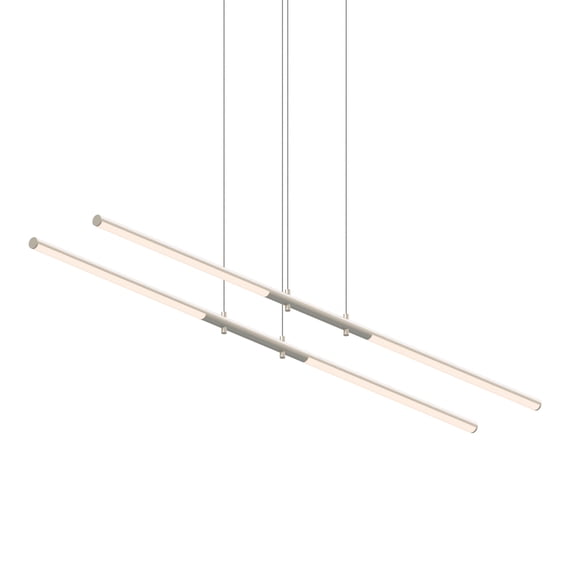 Sonneman 2801 Tik-Tak 47-1/2" Wide Led Linear Chandelier - Nickel