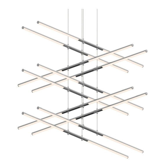 Sonneman 2805 Tik-Tak 47-1/2" Wide Led Five Tier Linear Chandelier - Chrome