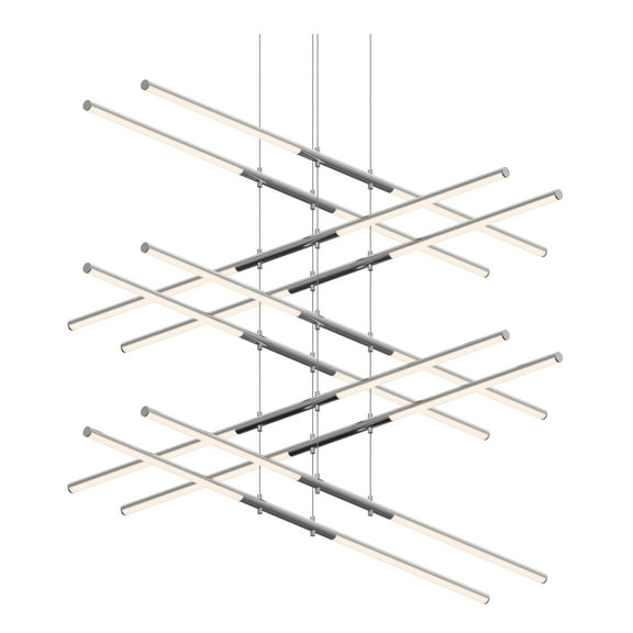 Sonneman 2805 Tik-Tak 47-1/2" Wide Led Five Tier Linear Chandelier - Chrome