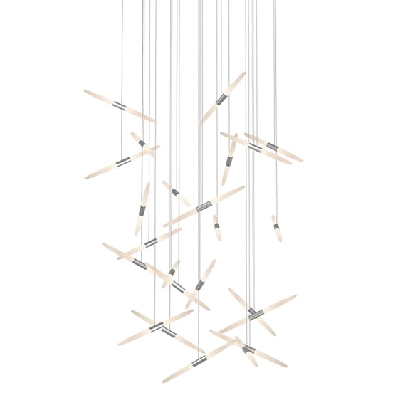 Sonneman 2897-J20 Ballet 41' Wide 24 Light Chandelier - Silver