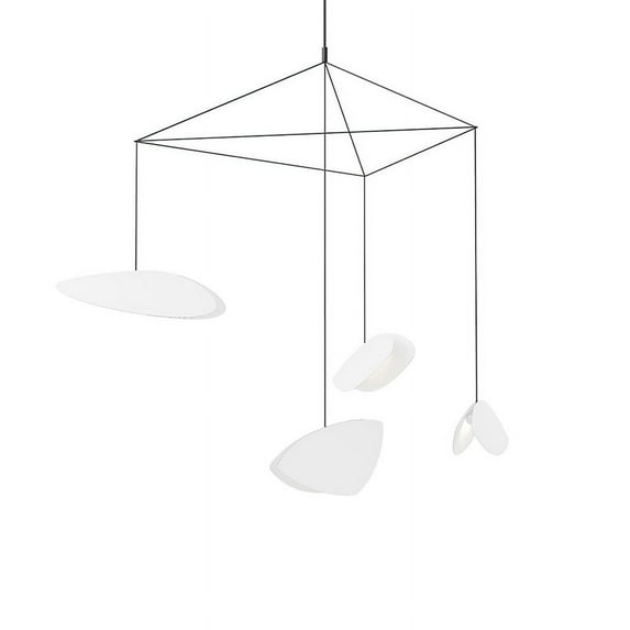 Sonneman 2902.25W Papillons 4 Light 31" Wide Led Suspension Multi Light Pendant - Black