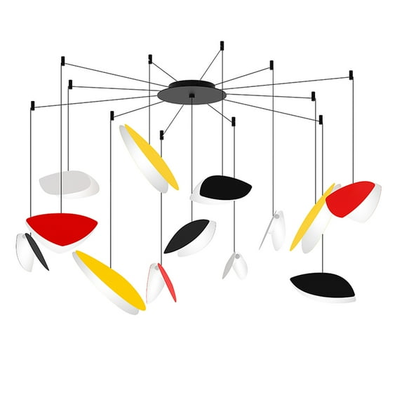 Sonneman 2907.25M Papillons 13 Light 58" Wide Led Suspension Multi Light Pendant - Black
