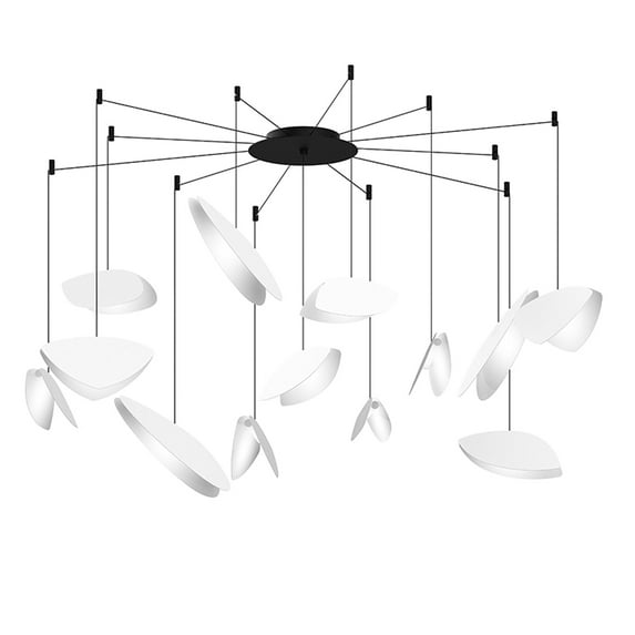 Sonneman 2907.25W Papillons 13 Light 30" Wide Led Suspension Multi Light Pendant - Black