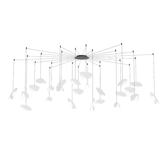 Sonneman 2909.25W Papillons 24 Light 36" Wide Led Suspension Multi Light Pendant - Black