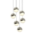 thumbnail image 1 of Sonneman 2915-Lrg Grapes 6 Light 12" Wide Led Suspension Multi Light Pendant - Nickel, 1 of 2
