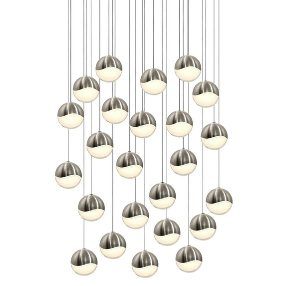 Sonneman 2918-Lrg Grapes 24 Light 27" Wide Led Suspension Multi Light Pendant - Nickel