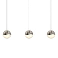 thumbnail image 1 of Sonneman 2920.13-LRG Grapes 3 Light 38" Wide Led Suspension Linear Pendant - Nickel, 1 of 2