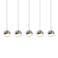 thumbnail image 1 of Sonneman 2921.13-MED Grapes 5 Light 38" Wide Led Suspension Linear Pendant - Nickel, 1 of 2