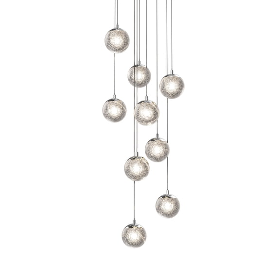 Sonneman 2964 Champagne Bubbles 9 Light 14" Wide Led Multi Light Pendant - Chrome