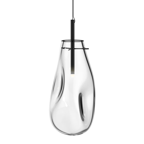 Sonneman 2980.25C Liquid 1 Light 10-1/2" Wide Full Sized Pendant - Black