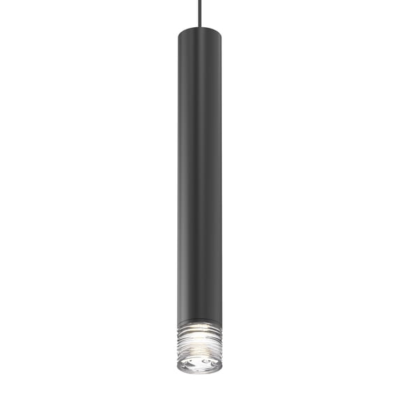 Sonneman 3059.25-CK25 Alc 1 Light 24" Tall Led Mini Pendant - Satin Black / Clear Ribbon
