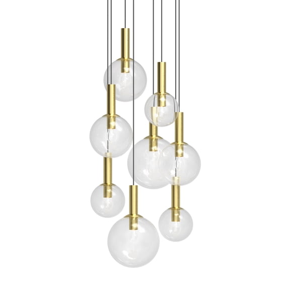 Sonneman 3768 Bubbles 8 Light 29" Wide Multi Light Pendant - Brass